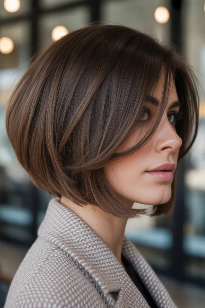 Mushroom Brown Stacked Bob