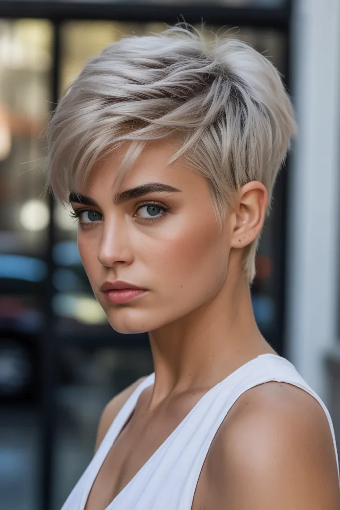 Pixie Cut with Textured Crown