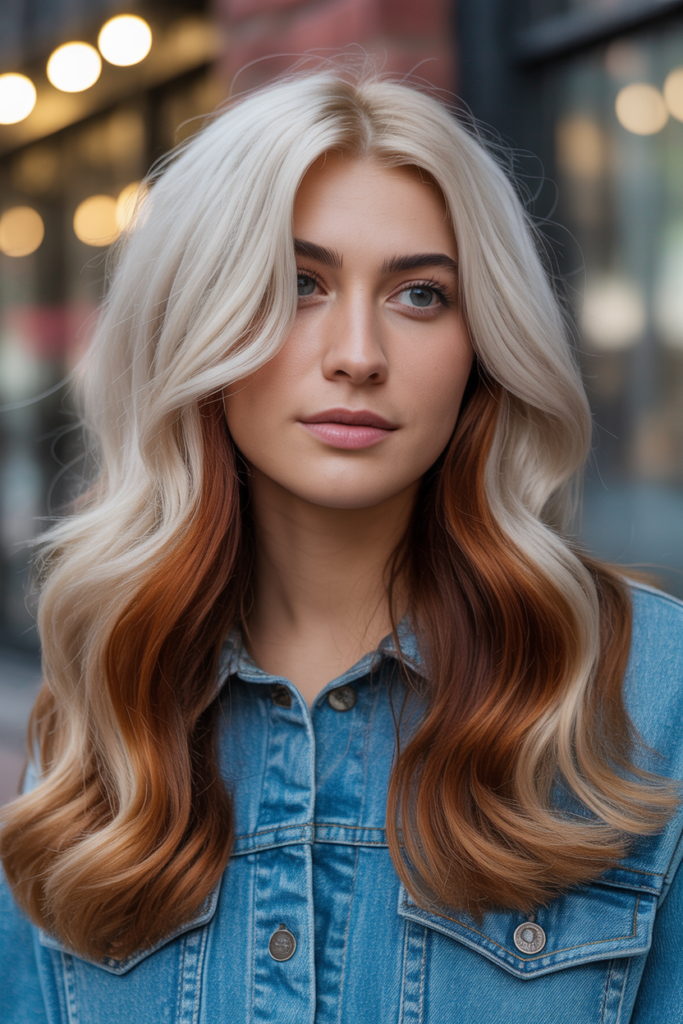 Platinum Blonde with Caramel Underlights