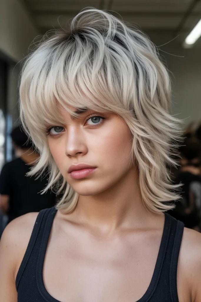 Razored Medium Shag with Micro Bangs