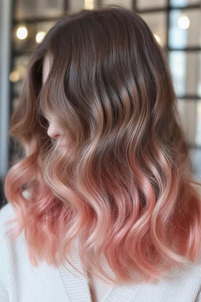 Rose Gold Balayage Ombre