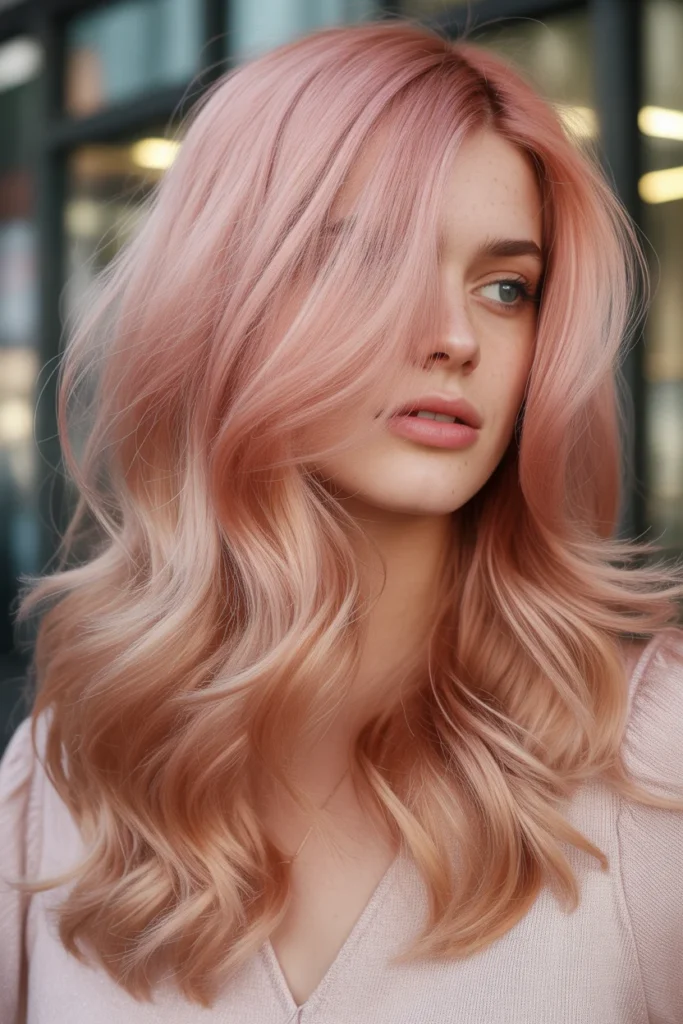 Rose Gold Layered Waves