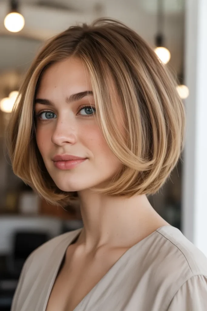 Sandy Beige Stacked Bob