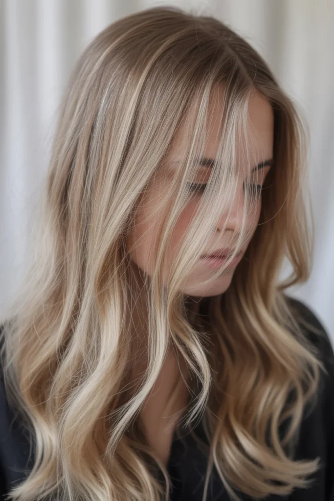 Sandy Blonde Balayage with Subtle Highlights