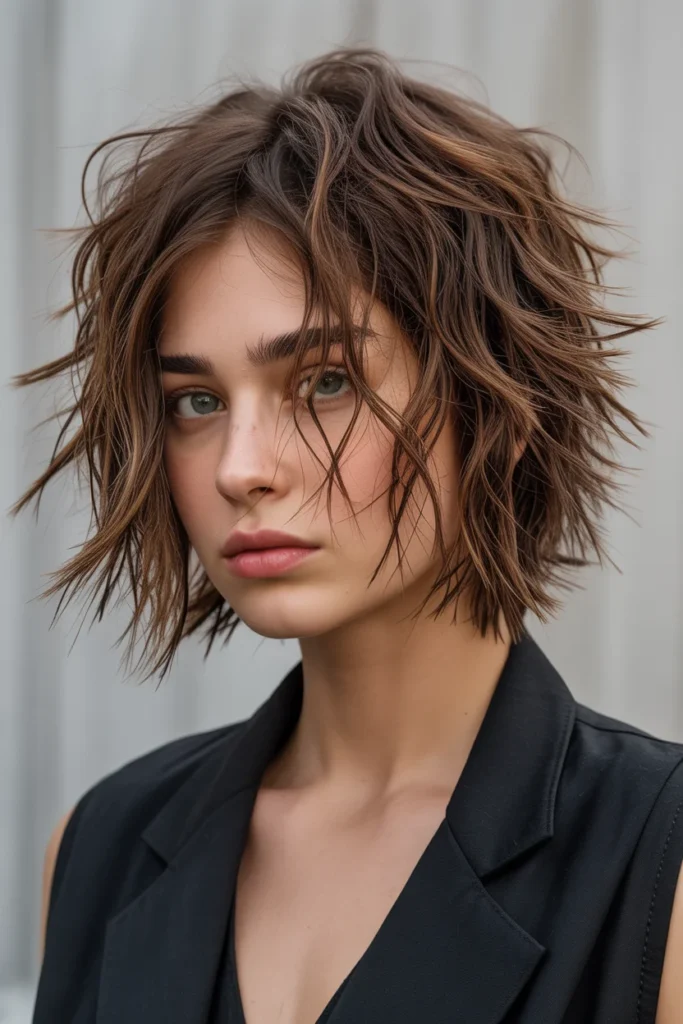 Shattered Bob with Piece-y Texture