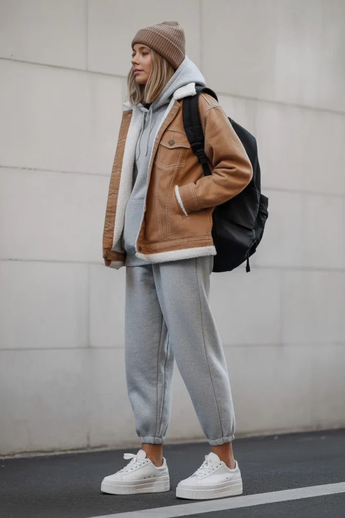  Sherpa Jacket with Hoodie