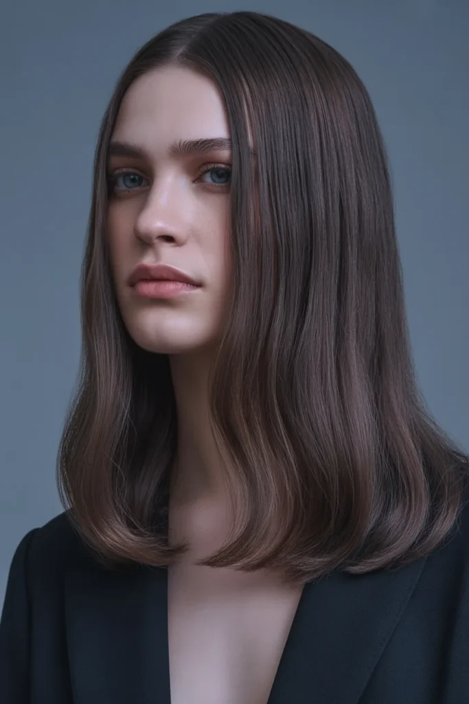  Smoky Brunette with Cool Muted Tones