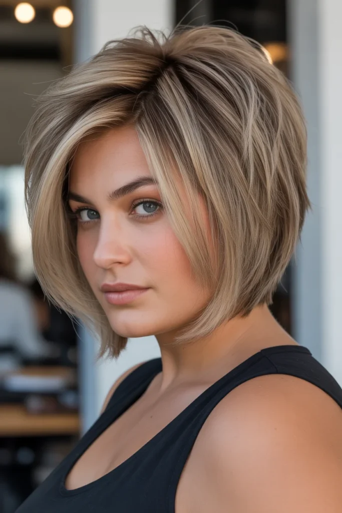 Stacked Bob with Height