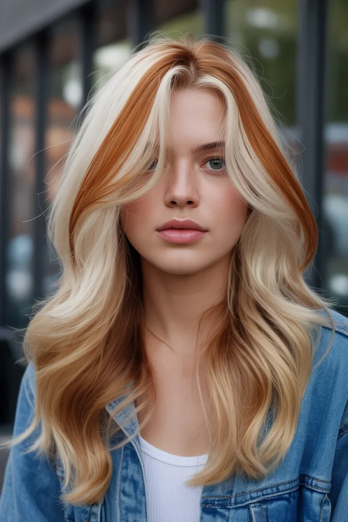 Sunlit Blonde with Caramel Streaks