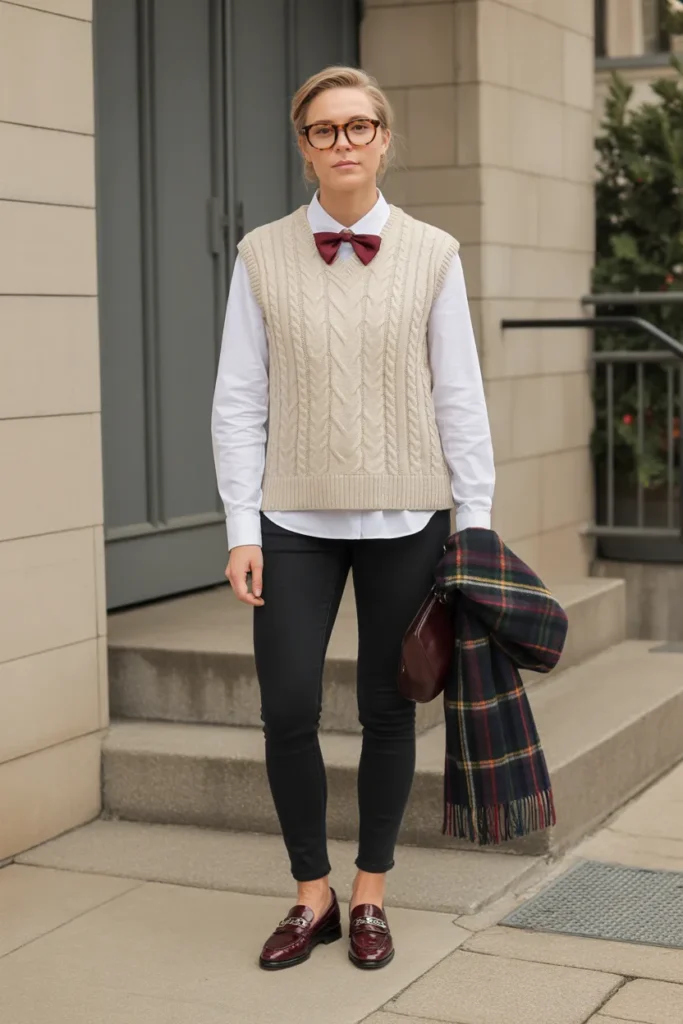 Sweater Vest Preppy Revival