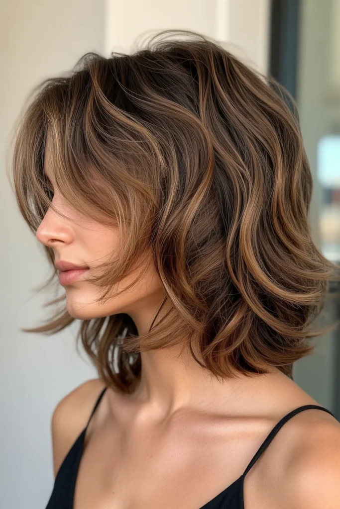 Textured Mid-Length Cut with Feathered Ends
