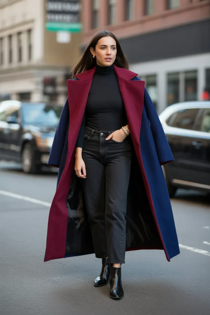 The Colorblock Coat Statement