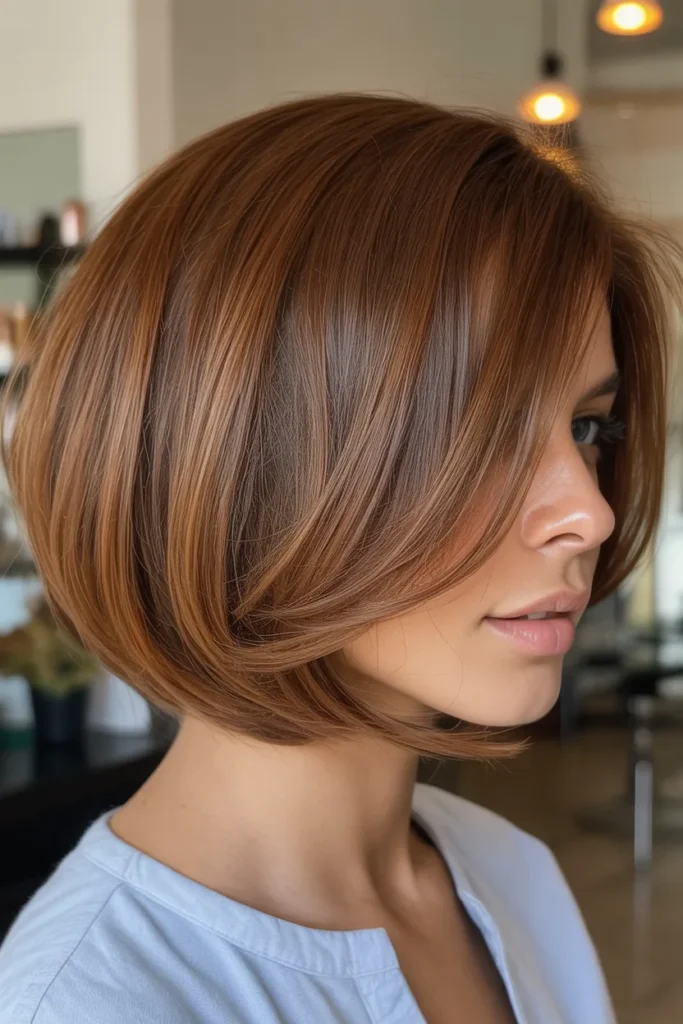 Toffee Brown Stacked Bob