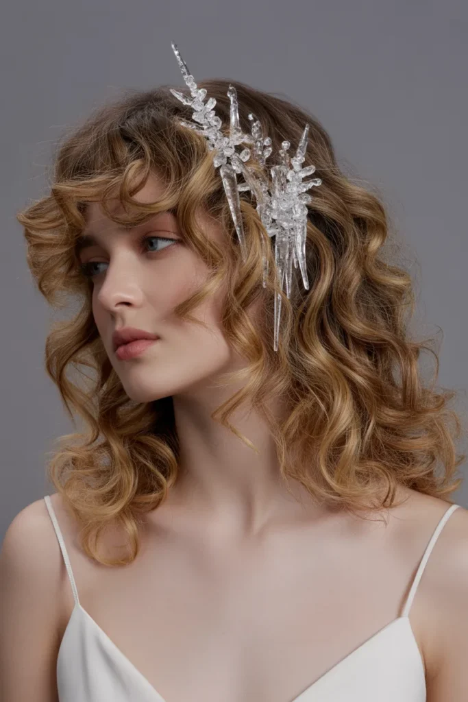  Voluminous Curls with Icicle Hair Accessories