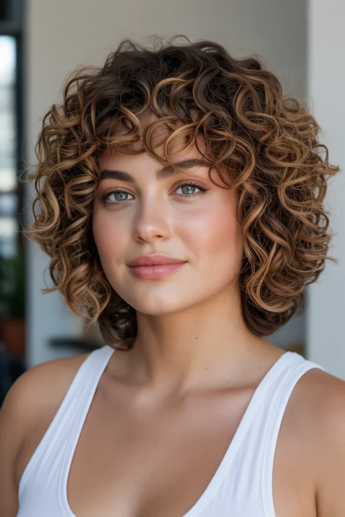 Voluminous Curly Bob