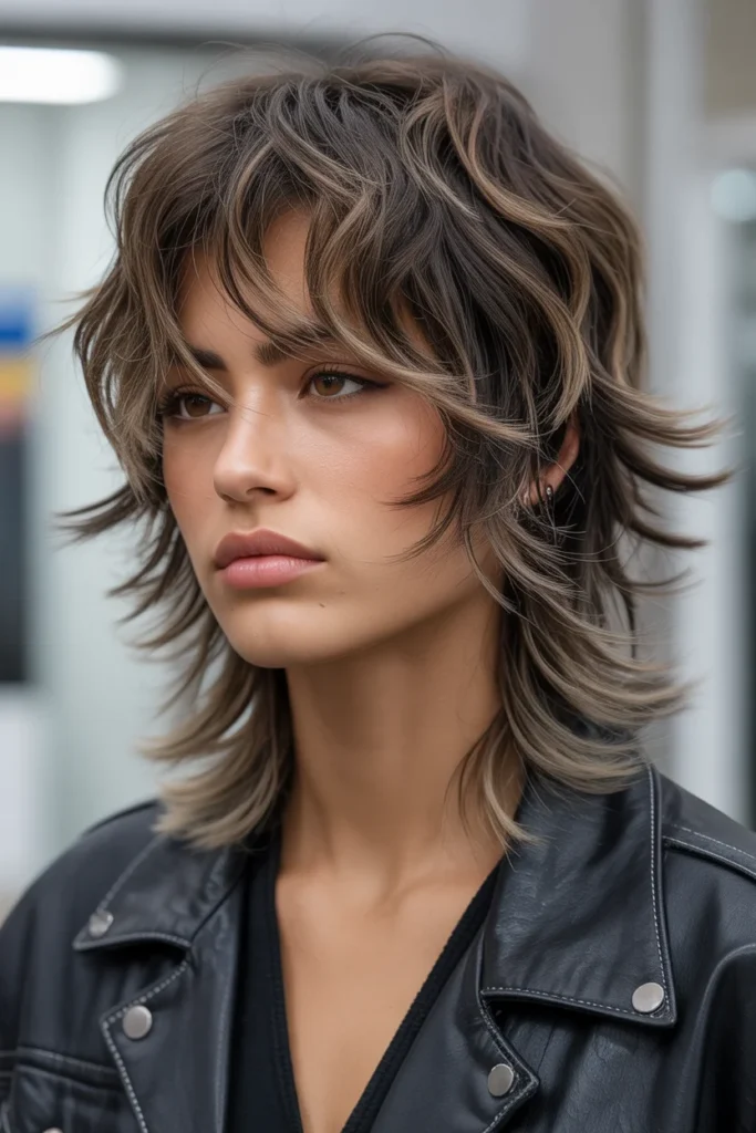 Wolf Cut with Mullet Influence