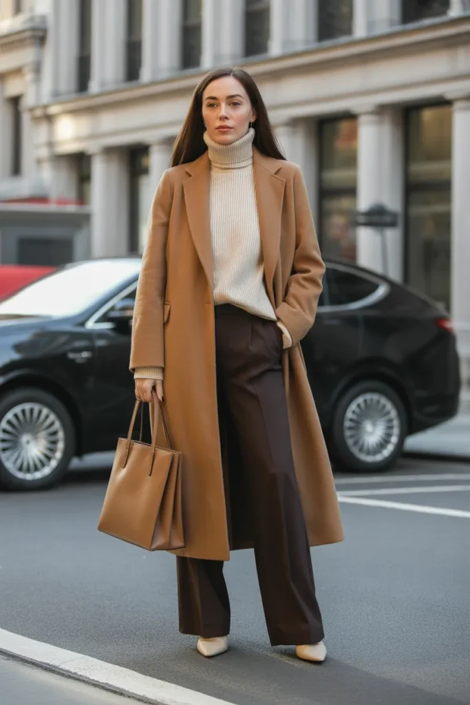 Wool Blend Coat Classic Sophistication